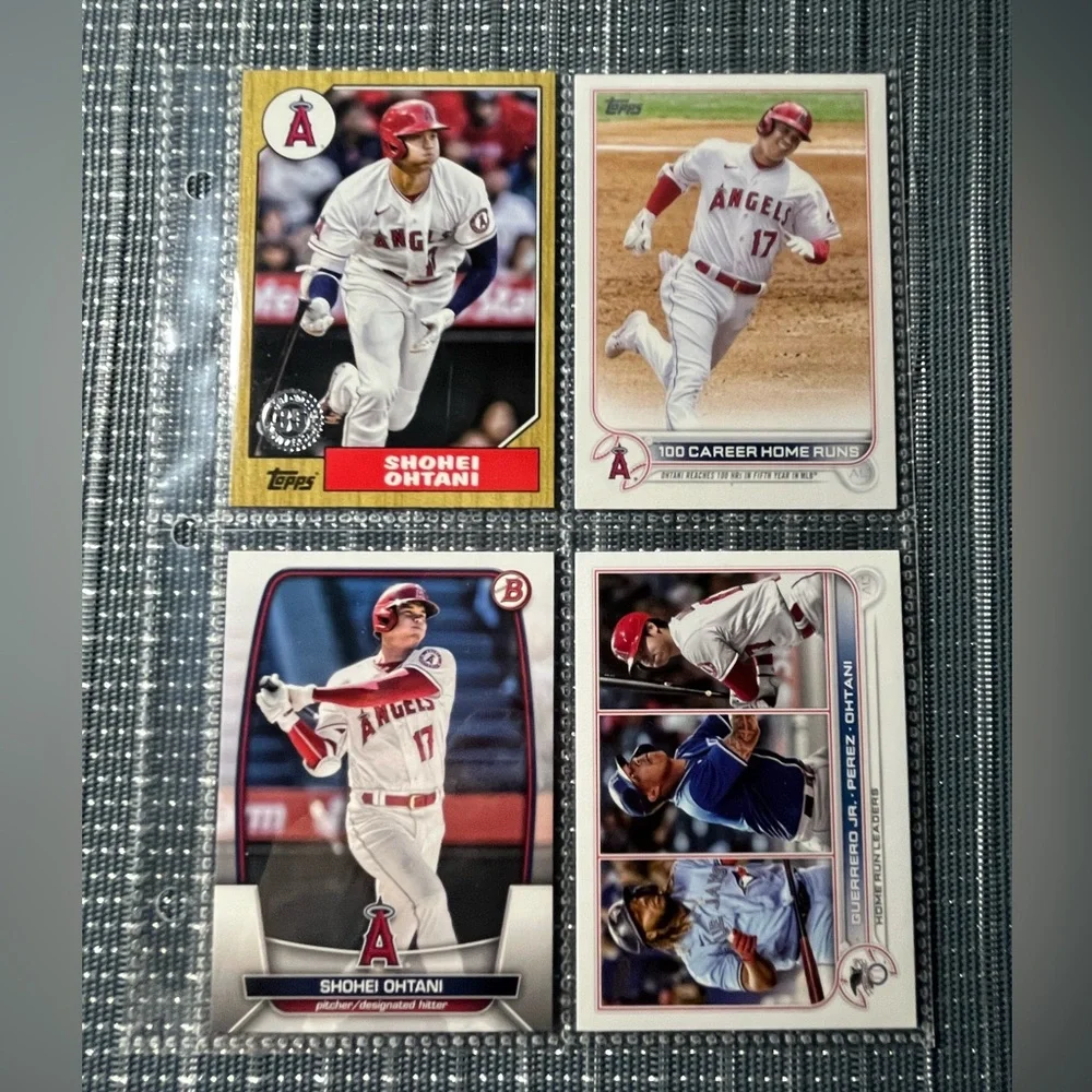 ⚾️ Shohei Ohtani #17 Dodgers MLB Baseball Trading Sports Cards, Set of 4 (Lot 8)